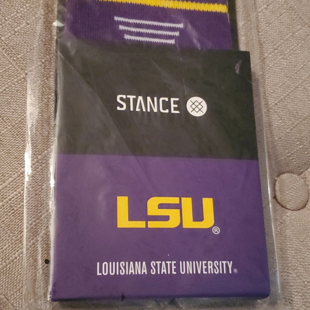 Mens STANCE LSU 🐯 SOCKS 💜💛